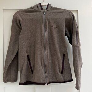 Patagonia Full Zip  fleece hoodie in coco brown size xs